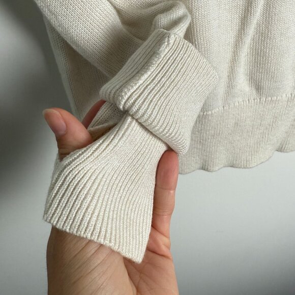 Lululemon Sweater Cashmere Blend Sunset Savasana Pullover Heathered White Med - Picture 9 of 14